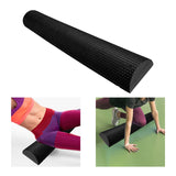 Maxbell Lightweight Yoga Column Roller Foam Roller Massage Semicircle for Home Gym Black