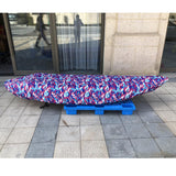 Maxbell Universal Kayak Cover Portable Dust Resistant for Indoor Yard Fishing Boat Blue 5.1m to 5.5m