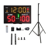 Maxbell Multifunctional Electronic Scoreboard with Remote Control for Boxing Indoor With Tripod