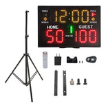 Maxbell Multifunctional Electronic Scoreboard with Remote Control for Boxing Indoor With Tripod