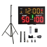 Maxbell Multifunctional Electronic Scoreboard with Remote Control for Boxing Indoor With Tripod