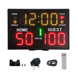 Maxbell Tabletop Digital Scoreboard 30Meters Control Distance for Basketball Boxing Digital Scoreboard