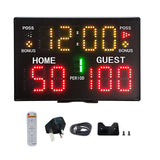 Maxbell Tabletop Digital Scoreboard 30Meters Control Distance for Basketball Boxing Digital Scoreboard