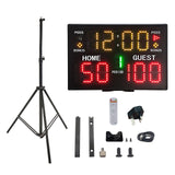 Maxbell Tabletop Digital Scoreboard 30Meters Control Distance for Basketball Boxing with Tripod