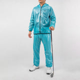 Maxbell Rain suits Waterproof Hooded Women Men Adults for Fishing Travel Outdoor M BLUE