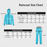 Maxbell Rain suits Waterproof Hooded Women Men Adults for Fishing Travel Outdoor M BLUE