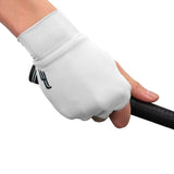 Maxbell Golf Sunscreen Finger Glove Ice Silk Material Lightweight Elastic Portable L Left White