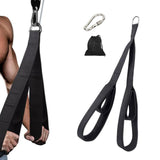 Maxbell Tricep Rope Strength Training Pull Down Cable for Forearm Weight Lifting Black with Hook Bag