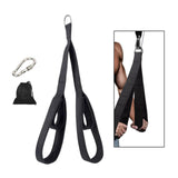Maxbell Tricep Rope Strength Training Pull Down Cable for Forearm Weight Lifting Black with Hook Bag