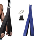 Maxbell Tricep Rope Strength Training Pull Down Cable for Forearm Weight Lifting Blue with Hook Bag