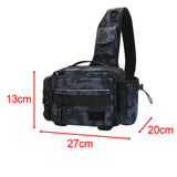 Maxbell Storage Bag Tackle Bag Fishing Tackle Single Shoulder Bag for Hiking Camping Blue