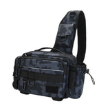 Maxbell Storage Bag Tackle Bag Fishing Tackle Single Shoulder Bag for Hiking Camping Blue