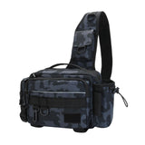 Maxbell Storage Bag Tackle Bag Fishing Tackle Single Shoulder Bag for Hiking Camping Blue