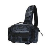 Maxbell Storage Bag Tackle Bag Fishing Tackle Single Shoulder Bag for Hiking Camping Blue
