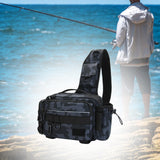 Maxbell Storage Bag Tackle Bag Fishing Tackle Single Shoulder Bag for Hiking Camping Blue