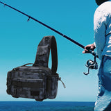 Maxbell Storage Bag Tackle Bag Fishing Tackle Single Shoulder Bag for Hiking Camping Blue