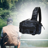 Maxbell Storage Bag Tackle Bag Fishing Tackle Single Shoulder Bag for Hiking Camping Blue
