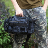 Maxbell Storage Bag Tackle Bag Fishing Tackle Single Shoulder Bag for Hiking Camping Blue