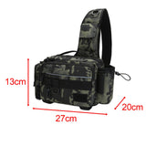 Maxbell Storage Bag Tackle Bag Fishing Tackle Single Shoulder Bag for Hiking Camping Green