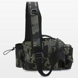 Maxbell Storage Bag Tackle Bag Fishing Tackle Single Shoulder Bag for Hiking Camping Green