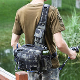Maxbell Storage Bag Tackle Bag Fishing Tackle Single Shoulder Bag for Hiking Camping Green