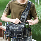 Maxbell Storage Bag Tackle Bag Fishing Tackle Single Shoulder Bag for Hiking Camping Green