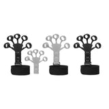 Maxbell Finger Exerciser Hollow Out For Grip Strengthener for Pianists Carpal Tunnel Black and Gray