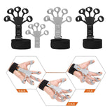 Maxbell Finger Exerciser Hollow Out For Grip Strengthener for Pianists Carpal Tunnel Black and Gray