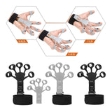 Maxbell Finger Exerciser Hollow Out For Grip Strengthener for Pianists Carpal Tunnel Black and Gray