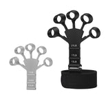 Maxbell Finger Exerciser Hollow Out For Grip Strengthener for Pianists Carpal Tunnel Black and Gray