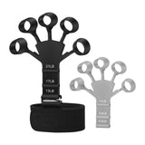 Maxbell Finger Exerciser Hollow Out For Grip Strengthener for Pianists Carpal Tunnel Black and Gray