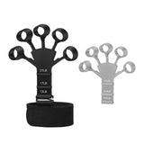 Maxbell Finger Exerciser Hollow Out For Grip Strengthener for Pianists Carpal Tunnel Black and Gray