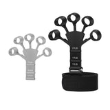 Maxbell Finger Exerciser Hollow Out For Grip Strengthener for Pianists Carpal Tunnel Black and Gray