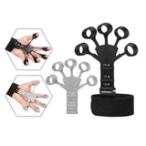 Maxbell Finger Exerciser Hollow Out For Grip Strengthener for Pianists Carpal Tunnel Black and Gray