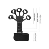 Maxbell Finger Exerciser Hollow Out For Grip Strengthener for Pianists Carpal Tunnel Black and Gray