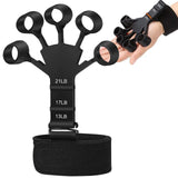 Maxbell Finger Exerciser Hollow Out For Grip Strengthener for Pianists Carpal Tunnel Black
