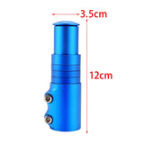 Maxbell Bike Fork Shaft Extender Bike Handlebar Height Adapter for Mountain Bike blue 12cmx3.5cm