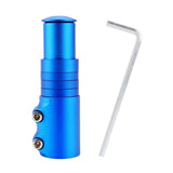 Maxbell Bike Fork Shaft Extender Bike Handlebar Height Adapter for Mountain Bike blue 12cmx3.5cm