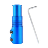 Maxbell Bike Fork Shaft Extender Bike Handlebar Height Adapter for Mountain Bike blue 12cmx3.5cm
