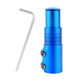 Maxbell Bike Fork Shaft Extender Bike Handlebar Height Adapter for Mountain Bike blue 12cmx3.5cm