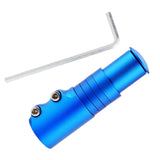 Maxbell Bike Fork Shaft Extender Bike Handlebar Height Adapter for Mountain Bike blue 12cmx3.5cm