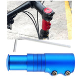Maxbell Bike Fork Shaft Extender Bike Handlebar Height Adapter for Mountain Bike blue 12cmx3.5cm