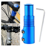 Maxbell Bike Fork Shaft Extender Bike Handlebar Height Adapter for Mountain Bike blue 12cmx3.5cm