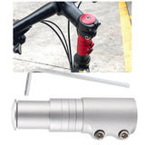 Maxbell Bike Fork Shaft Extender Bike Handlebar Height Adapter for Mountain Bike Argent 12cmx3.5cm