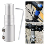 Maxbell Bike Fork Shaft Extender Bike Handlebar Height Adapter for Mountain Bike Argent 12cmx3.5cm