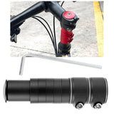 Maxbell Bike Fork Shaft Extender Bike Handlebar Height Adapter for Mountain Bike black 13cmx3.5cm