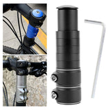 Maxbell Bike Fork Shaft Extender Bike Handlebar Height Adapter for Mountain Bike black 13cmx3.5cm