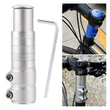 Maxbell Bike Fork Shaft Extender Bike Handlebar Height Adapter for Mountain Bike Argent 13cmx3.5cm