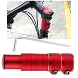 Maxbell Bike Fork Shaft Extender Bike Handlebar Height Adapter for Mountain Bike red 13cmx3.5cm