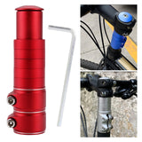 Maxbell Bike Fork Shaft Extender Bike Handlebar Height Adapter for Mountain Bike red 13cmx3.5cm